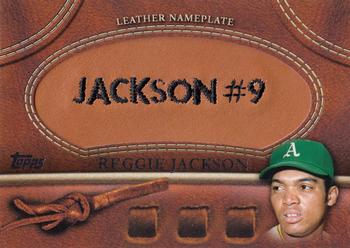 2011 Topps Update - Manufactured Glove Leather Nameplates #MGL-RJA Reggie Jackson Front