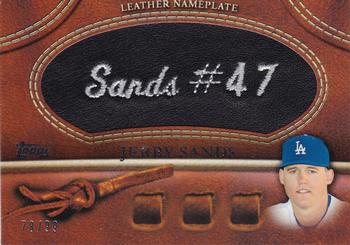 2011 Topps Update - Manufactured Glove Leather Nameplates Black #MGL-JSA Jerry Sands Front