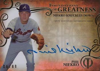2015 Topps Tribute - Foundations of Greatness Autographs #THEN-PN Phil Niekro Front
