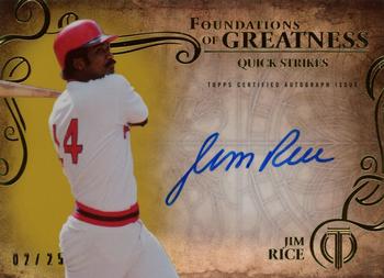 2015 Topps Tribute - Foundations of Greatness Autographs Gold #THEN-JR Jim Rice Front