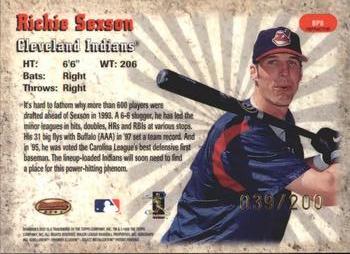 1998 Bowman's Best - Best Performers Refractor #BP8 Richie Sexson Back