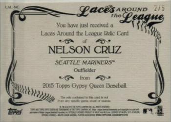 2015 Topps Gypsy Queen - Laces Around the League #LAL-NC Nelson Cruz Back