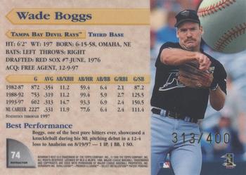 1998 Bowman's Best - Refractors #74 Wade Boggs Back