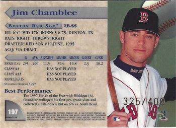 1998 Bowman's Best - Refractors #197 Jim Chamblee Back
