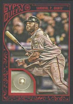 2015 Topps Gypsy Queen - Relics Black Button #GQR-PS Pablo Sandoval Front