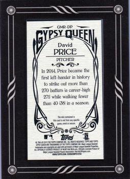 2015 Topps Gypsy Queen - Mini Relics #GMR-DP David Price Back
