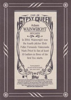 2015 Topps Gypsy Queen - Mini Relics #GMR-AW Adam Wainwright Back