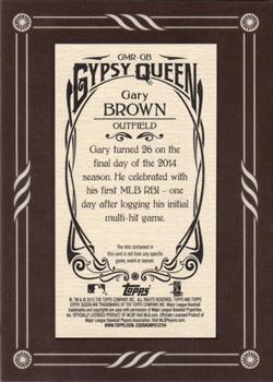 2015 Topps Gypsy Queen - Mini Relics #GMR-GB Gary Brown Back