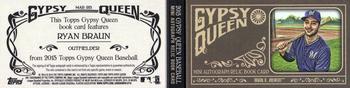 2015 Topps Gypsy Queen - Mini Auto Patch Books #MAR-RB Ryan Braun Back