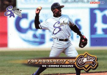 1999 Choice Carolina League Top Prospects #NNO Chone Figgins Front