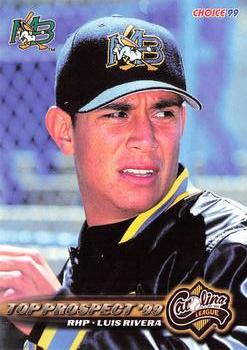 1999 Choice Carolina League Top Prospects #NNO Luis Rivera Front