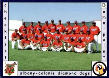 1999 Warning Track Albany-Colonie Diamond Dogs #25 Team Photo Front