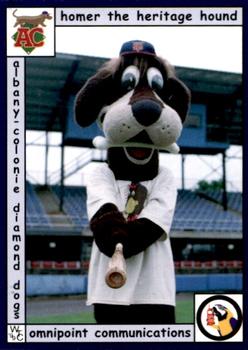 1999 Warning Track Albany-Colonie Diamond Dogs #26 Homer the Heritage Hound Front