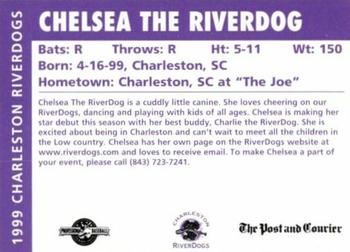 1999 Charleston RiverDogs #NNO Chelsea the RiverDog Back