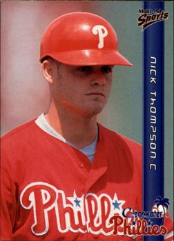 1999 Multi-Ad Clearwater Phillies #22 Nick Thompson Front