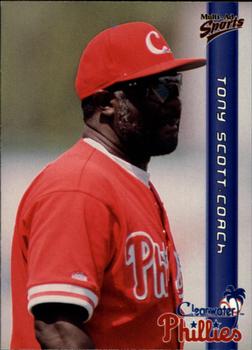 1999 Multi-Ad Clearwater Phillies #29 Tony Scott Front