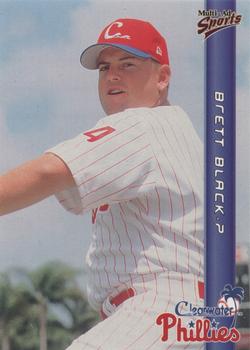 1999 Multi-Ad Clearwater Phillies #1 Brett Black Front