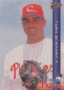1999 Multi-Ad Clearwater Phillies #2 Ryan Brannan Front