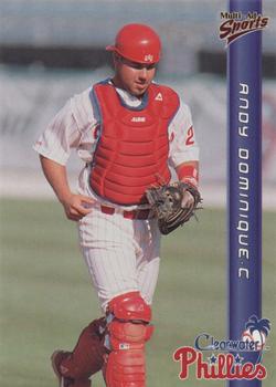 1999 Multi-Ad Clearwater Phillies #4 Andy Dominique Front