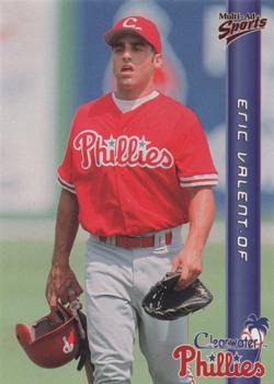 1999 Multi-Ad Clearwater Phillies #5 Eric Valent Front