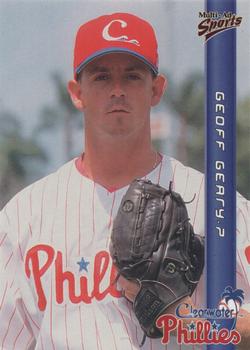 1999 Multi-Ad Clearwater Phillies #15 Geoff Geary Front