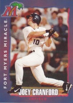 1999 Fort Myers Miracle #NNO Joey Cranford Front