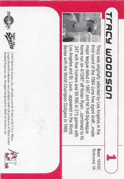 1999 Multi-Ad Hickory Crawdads #1 Tracy Woodson Back
