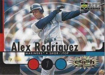 1998 Collector's Choice - You Crash the Game #CG24 Alex Rodriguez Front