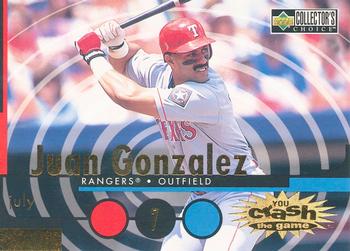 1998 Collector's Choice - You Crash the Game #CG28 Juan Gonzalez  Front