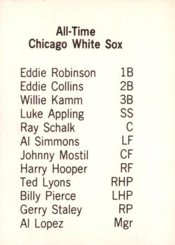 1975 TCMA All Time Chicago White Sox #NNO Eddie Collins Back