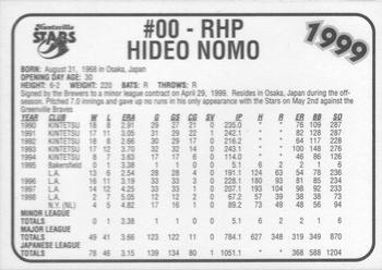 1999 Huntsville Stars #NNO Hideo Nomo Back