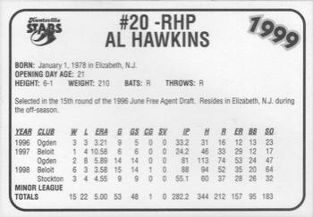 1999 Huntsville Stars #NNO Al Hawkins Back