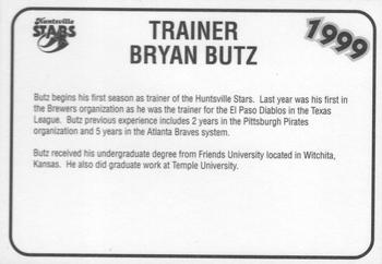 1999 Huntsville Stars #NNO Bryan Butz Back