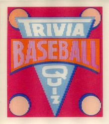 1988 Sportflics - Team Logo Trivia #16 Trivia Baseball Quiz Front