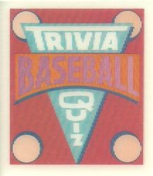 1988 Sportflics - Team Logo Trivia #21 Trivia Baseball Quiz Front