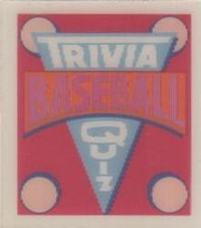 1988 Sportflics - Team Logo Trivia #24 Trivia Baseball Quiz Front