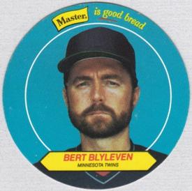 1988 Master Bread Discs Minnesota Twins #NNO Bert Blyleven Front