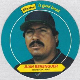 1988 Master Bread Discs Minnesota Twins #NNO Juan Berenguer Front