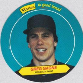 1988 Master Bread Discs Minnesota Twins #NNO Greg Gagne Front