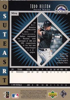 1998 Collector's Choice - StarQuest Double #SQ29 Todd Helton Back