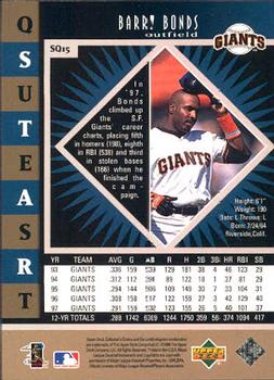1998 Collector's Choice - StarQuest Single #SQ15 Barry Bonds  Back