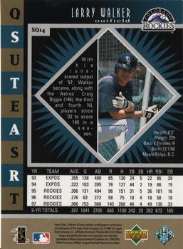 1998 Collector's Choice - StarQuest Single #SQ14 Larry Walker  Back