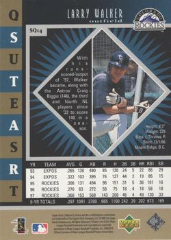 1998 Collector's Choice - StarQuest Triple #SQ14 Larry Walker Back