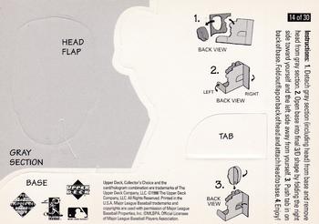 1998 Collector's Choice - Mini Bobbing Heads #14 Tony Clark Back