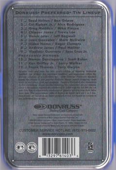 1998 Donruss Preferred - Tin Packs Double-Wide #11 Ken Griffey Jr. / Larry Walker Back