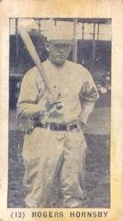 1928 Yuengling's Ice Cream (F50) #13 Rogers Hornsby Front