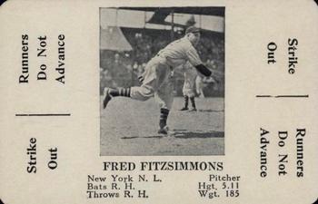 1936 S&S Games The National Game #NNO Fred Fitzsimmons Front