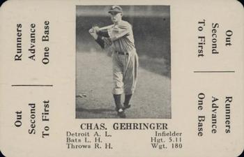 1936 S&S Games The National Game #NNO Charlie Gehringer Front