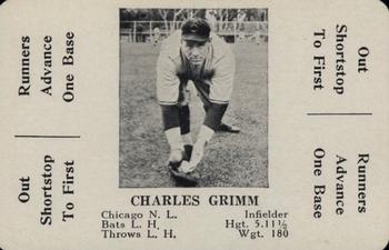 1936 S&S Games The National Game #NNO Charlie Grimm Front
