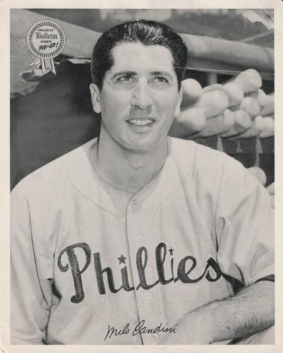 1950 Philadelphia Bulletin Pin-Ups Philadelphia Phillies #NNO Milo Candini Front